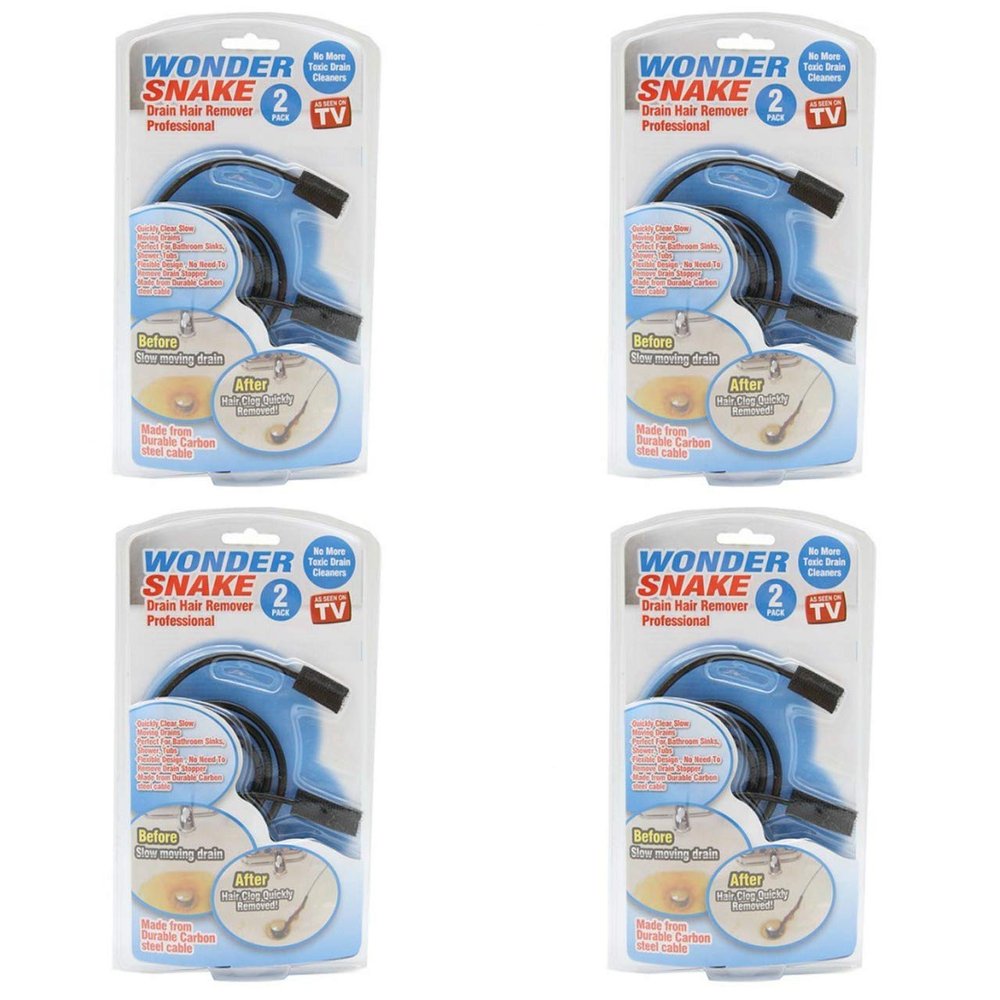 4 Sink Snake Drain Hair Removal Cleaner Tool Clog Drain Unclog Slow Sink Tub Tv by ATB