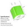 Wall Charger, [3-Pack] 5V/2.1AMP Colorful 2-Port USB Wall Charger Plug view 3