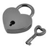 uxcell Metal Heart Shaped Drawer Suitcase Security Lock Padlock Black view 1