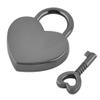 uxcell Metal Heart Shaped Drawer Suitcase Security Lock Padlock Black view 2