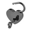 uxcell Metal Heart Shaped Drawer Suitcase Security Lock Padlock Black view 3