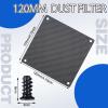 EBOOT 120 mm PC Fan Filters Dust Filter Computer Fan Filter Cooler PVC Black Dustproof Case Cover Computer Mesh 10 Packs with 40 Pieces of Screws view 2