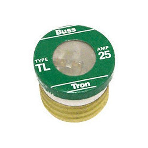 Bussmann TL-25PK4 25 Amp Time Delay, Loaded Link Edison Base Plug Fuse, 125V UL Listed, by Bussmann