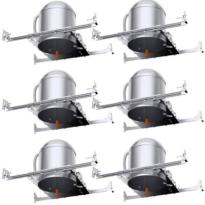 Sunco 6 Pack 6 Inch Recessed Lighting Housing, New Construction Can