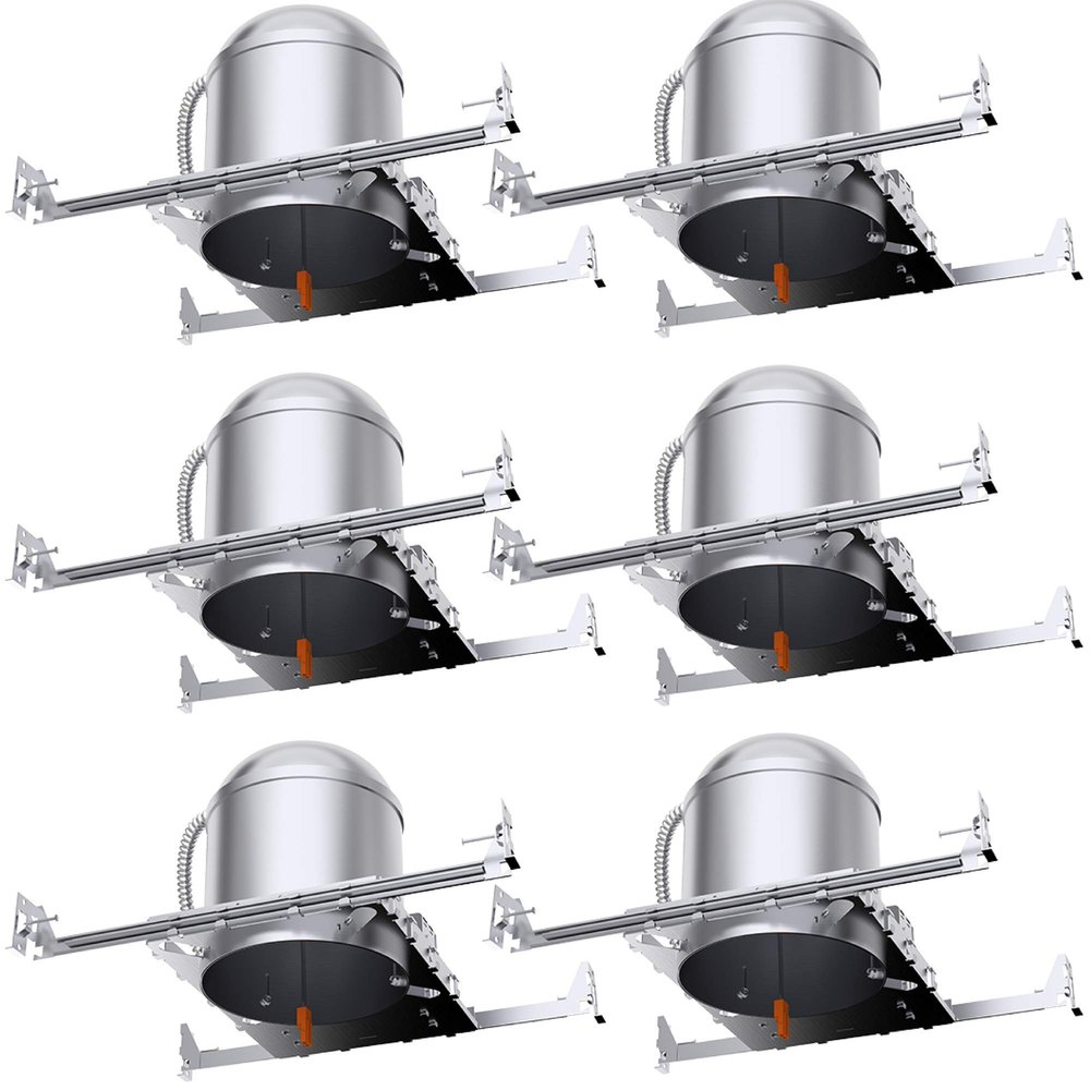 Sunco 6 Pack 6 Inch Recessed Lighting Housing, New Construction Can