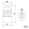 E-Simpo 10PCS E26 to Gu5.3/GU4/G4/MR16 Adapter- Standard E26/E27 Edison Screw Base to MR16 GU5.3 G4 Gu4 Base Adapter Holder Converter (PBT Material) view 4