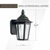 Generation Lighting 89822-12 Brentwood Outdoor Wall Sconce, 1-Light 60 Watts, Black, 10.25 Inch Height, 7 Inch Wide, Die Cast Aluminum Construction, Smooth White Glass Panels view 3