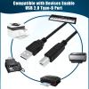 Inovat Replacement 10FT USB A Male to B Male Cable Cord Data Transfer Host Cable Cord for Yamaha P115 P-115 88-Key Digital Piano view 2