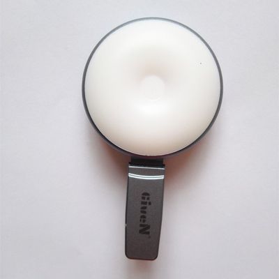 LittleDaisy Clip to The Device Round Portable Mini Spot Self Fill Light Spotlight Flash Night Using For Any Cell Phone Tablets Apple iPhone 6 plus/6s/6/6Plus/5s/5 (NO Install Any APP) (Silver)