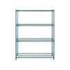 Nexel Poly-Green Adjustable Wire Shelving Unit, 4 Tier, Heavy Duty Commerical Storage Organizer Wire Rack, 18" x 54" x 74", Green view 3