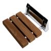 ALFI brand ABS14-PC Shower Seat, 13.6"L x 13"W x 4.25"H, Natural Wood view 1