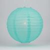Quasimoon PaperLanternStore.com 10 Inch Water Blue Even Ribbing Round Paper Lantern (10 Pack) view 1