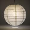 Quasimoon PaperLanternStore.com 10 Inch Gray Even Ribbing Round Paper Lantern (10 Pack) view 2