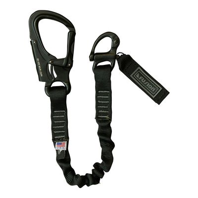 Fusion Climb HELO Retention Lanyard, Snap Hook & Shackle, Black, 24 in