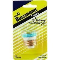 Bussmann BP/T-3-2/10 3-2/10 Amp Type T Time-Delay Dual-Element Edison Base Plug Fuse 125V Ul Listed, Carded by Bussmann