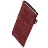 fitBAG Classic Burgundy Custom Tailored Sleeve for LeEco Le Pro 3. Genuine Alcantara Pouch with Integrated Microfibre Lining for Display Cleaning view 1
