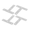 uxcell 4pcs 80mmx80mmx1mm Flat T Shaped Corner Brace Repair Plates view 1