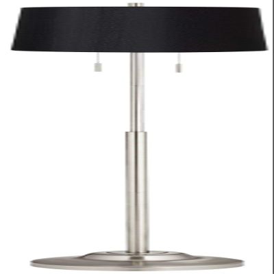 Abba 66" Tall Black Drum Twin Pull Chain Floor Lamp Living Room