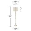 Regency Hill Vintage Chic 60" Tall Floor Lamp with Silver Circles Shade view 4