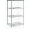 Nexel Wire Shelving, Poly-Z-Brite, 24" W X 18" D X 63" H view 1