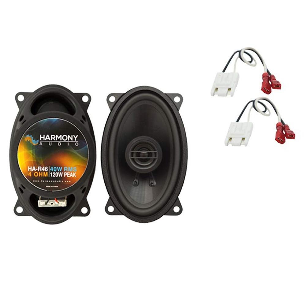 Harmony Audio Compatible with 1988-94 Chevy CK Pickup HA-R46 4x6 New Front Dash Replacement 120W Speaker Upgrade and HA-724500 Factory Speaker Replacement Harness