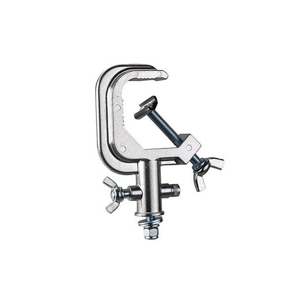 G-clamp, Fits 2" Tube, 330 lb Load, Silver