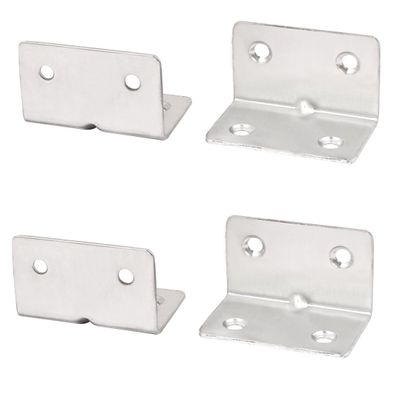 uxcell 50mmx30mmx30mm Stainless Steel Corner Braces Angle Brackets 4 Pcs