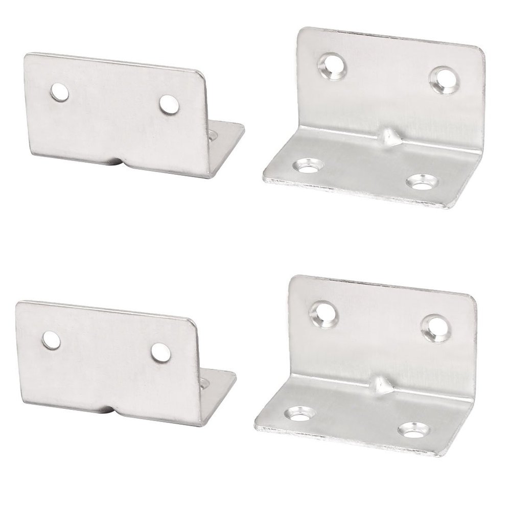 uxcell 50mmx30mmx30mm Stainless Steel Corner Braces Angle Brackets 4 Pcs