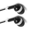 Bulk Wholesale Pack of 100 in-Ear Earbuds/Earphones (3.5mm Plug) - Black/White - Great for Schools, Libraries, Hospitals, Kids etc. view 4