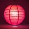 Quasimoon PaperLanternStore.com 20 Inch Fuchsia Even Ribbing Round Paper Lantern (10 Pack) view 2