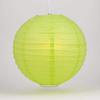 Quasimoon PaperLanternStore.com 14 Inch Light Lime Even Ribbing Round Paper Lantern (10 Pack) view 1