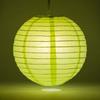 Quasimoon PaperLanternStore.com 14 Inch Light Lime Even Ribbing Round Paper Lantern (10 Pack) view 2