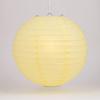 Quasimoon PaperLanternStore.com 24 Inch Light Yellow Even Ribbing Round Paper Lantern (10 Pack) view 1