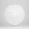 PaperLanternStore.com 18 Inch White Irregular Ribbed Paper Lantern (10 Pack) view 1