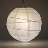 PaperLanternStore.com 18 Inch White Irregular Ribbed Paper Lantern (10 Pack) view 2
