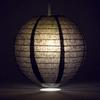 Quasimoon PaperLanternStore.com 10 Inch Black Even Ribbing Round Paper Lantern (10 Pack) view 2