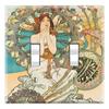 Graphics Wallplates - Monaco-Monte Carlo by Alphonse Mucha - Dual Toggle Wall Plate Cover view 1