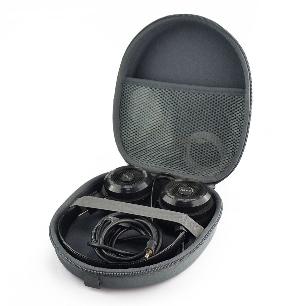 Linkidea Headphones Carrying Case Compatible with AKG, B&O, Bose, Grado, Sony Case, Replacement Protective Hard Shell Travel Bag with Cable, Charger Storage (Grey)