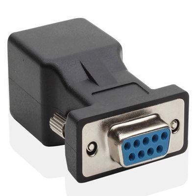 LM YN DB9 RS232 Female to RJ45 Female Adapter COM Port to LAN Ethernet Port Converter