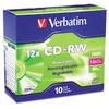 Verbatim CD-RW 700MB 4X-12X High Speed Branded Surface 10/PK Slim Case view 1