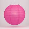 PaperLanternStore.com 10 Inch Fuchsia Even Ribbing Round Paper Lantern (10 PACK) view 1
