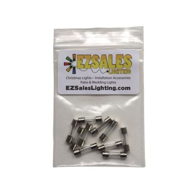 Fuse for C7/C9 Christmas Lights & Globe Light Strings 5A 125V (10) pack