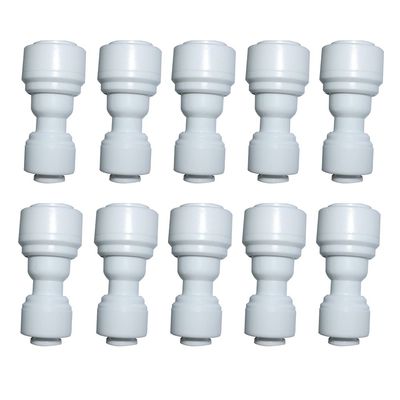 YZMSZ Reducing Straight Union 3/8" to 1/4" Quick Connector fittings RO Water Filters set of 10