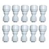YZMSZ Reducing Straight Union 3/8" to 1/4" Quick Connector fittings RO Water Filters set of 10 view 1