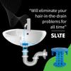 SinkShroom SSBLU988 Sink Drain Protector Hair Catcher/Strainer/Snare, Blue view 2