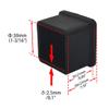 Flyshop 20PCS Non-Slip Rubber Leg Tips Floor Protectors Square Chair Leg Caps, 30mm x 30mm, 1-3/16" x 1-3/16", Black view 2