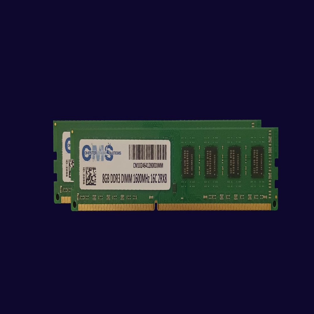 CMS 16GB (2X8GB) DDR3 12800 1600MHz Non ECC DIMM Memory Ram Compatible with Lenovo Thinkcentre M72E Small/Tower - A63