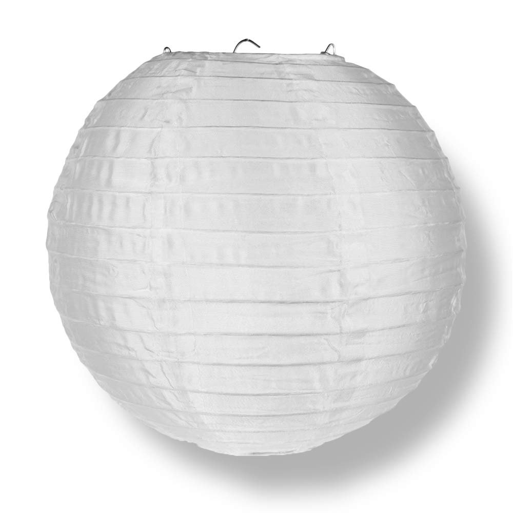 PaperLanternStore.com 14 Inch White Nylon Lantern (10 PACK)