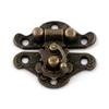 uxcell Vintage Style Box Latch Case Hasp Pad Chest Lock Hook Hinge 5pcs Bronze Tone view 2