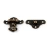 uxcell Vintage Style Box Latch Case Hasp Pad Chest Lock Hook Hinge 5pcs Bronze Tone view 3